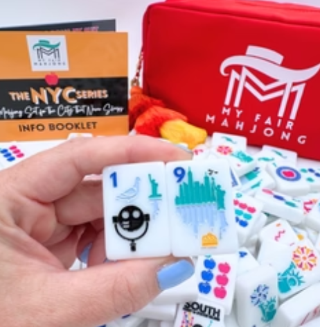 Empire State Building Mahjong tile close-up