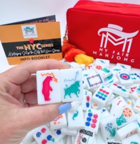The NYC Series Mahjong set with NYC skyline tiles