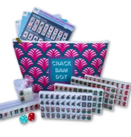 “Mini Mahj” 🀄️ Mini Traditional Series Mahjong Set – Travel-Friendly with Wooden Racks