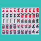 Mini Mahjong tiles with bold traditional symbols