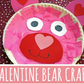 Paper plate Valentine bear craft for kids