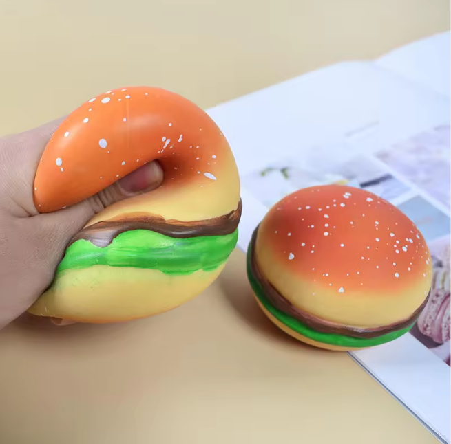 burger squishy toy realistic stress relief