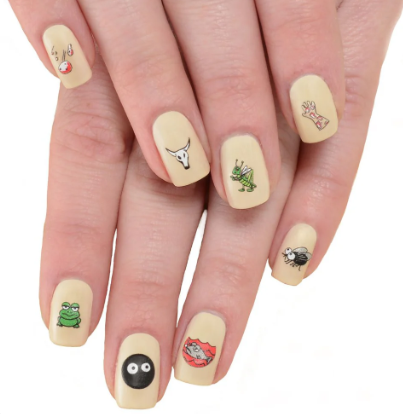 Passover Ten Plagues nail decals, 44 fun stickers for kids & adults, easy holiday manicure.