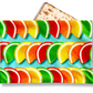 Bright jelly fruit slices Passover afikomen bag 12x8”, colorful seder gift with zipper closure.