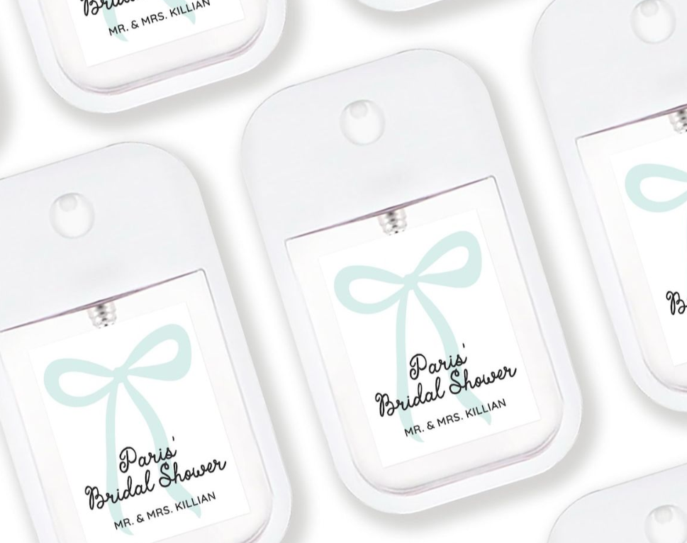 Mini 40ml hand sanitizer spray bottles with 70% ethanol, perfect for events and on-the-go use.