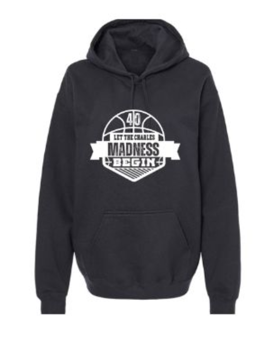 Bold Let the Madness Begin sweatshirt, unisex hoodie in grey, ideal for milestone celebrations.