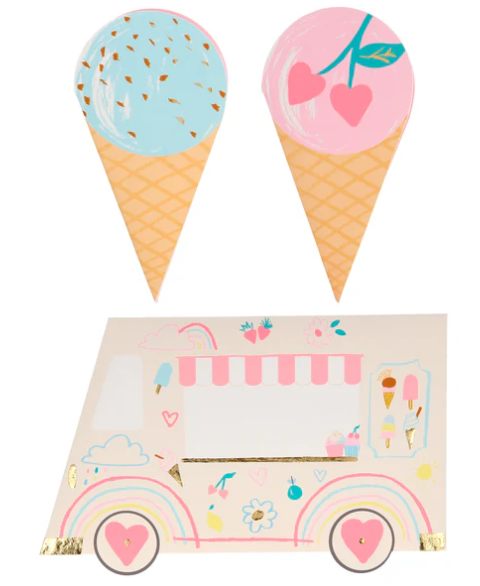 “Sweetest Scoop” 🍦 Ice Cream Valentine Bracelet Cards by Meri Meri