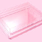 Sleek, clear acrylic wavy rectangle tray, 13" x 18", perfect for retail or office organization.