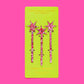 Pink confetti stars cake toppers with gold foil, perfect for birthdays, graduations, and more.