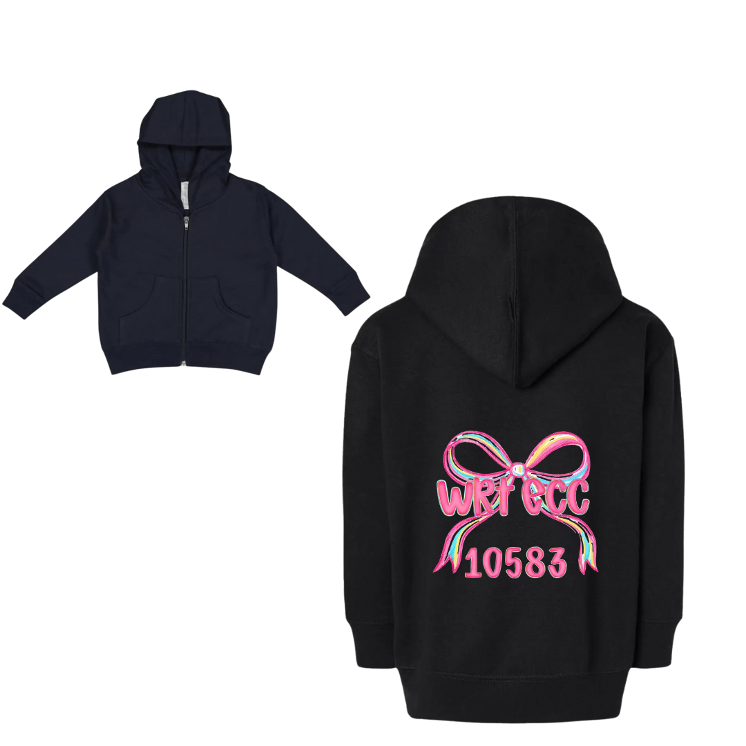 "Bow Back Zip Hoodie" 🎀 WRT ECC Spiritwear Sweatshirt