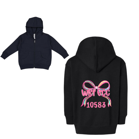 "Bow Back Zip Hoodie" 🎀 WRT ECC Spiritwear Sweatshirt