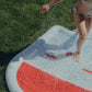 kids sprinkler splash mat red white blue design