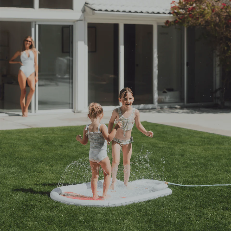 ice pop themed kids splash pad backyard water play