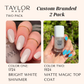 Custom Nail Polish: 2 Pack Long-wearing + Vegan + Non-toxic: 0224 Glossy Fuschia / 1424 Royal Blue Gloss with Hint of Shimmer