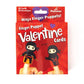Ninja finger puppet Valentine cards for kids
