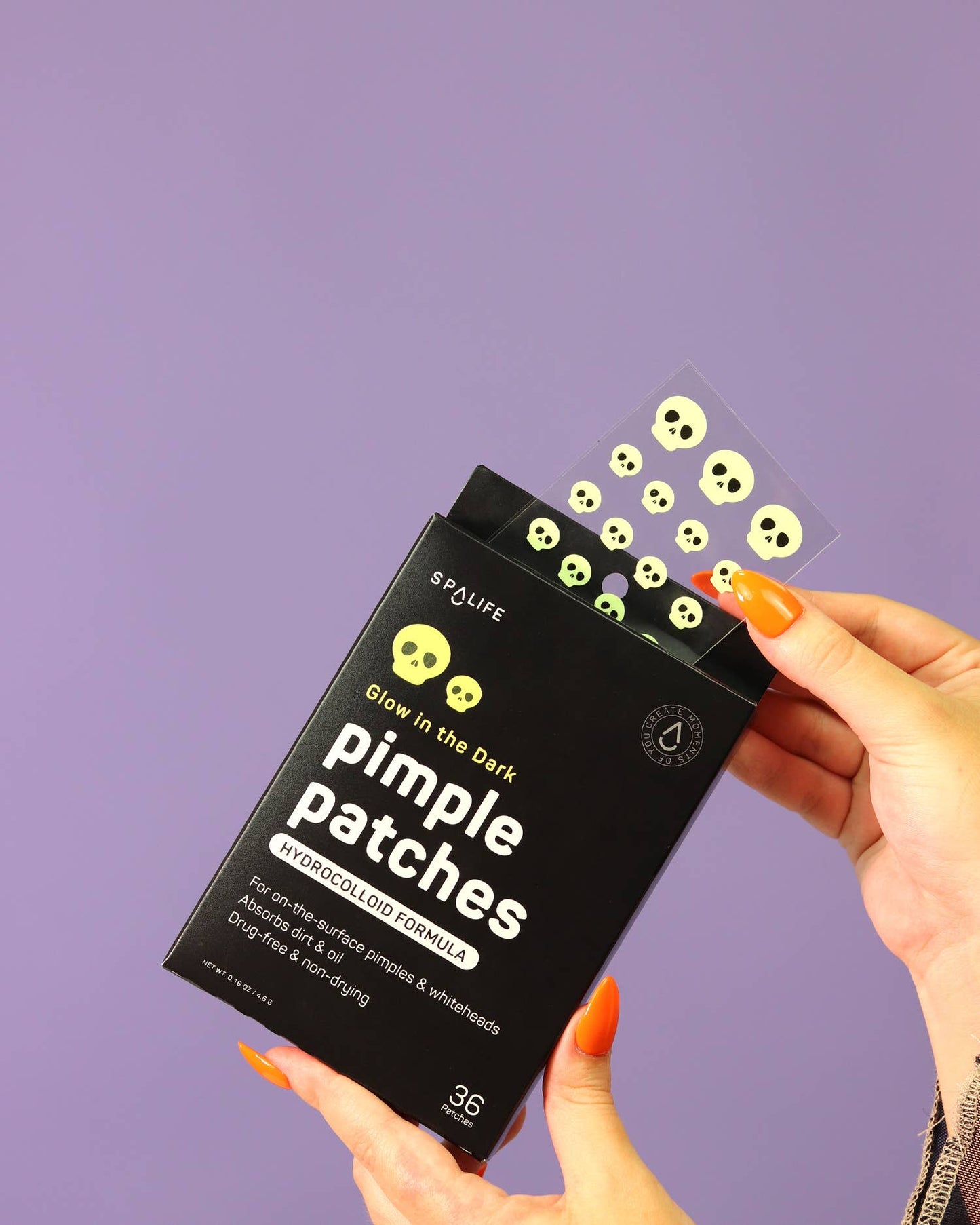 “Glow Up” 💀 Glow in the Dark Skulls Halloween Pimple Patches