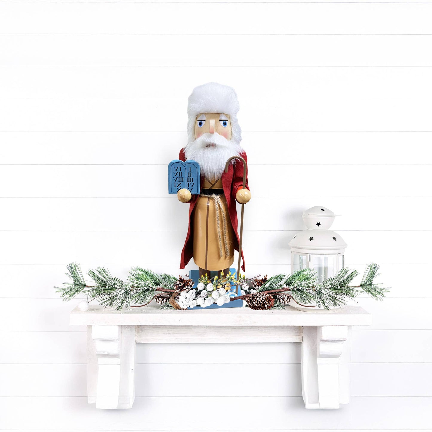 14" handcrafted holiday nutcracker display piece