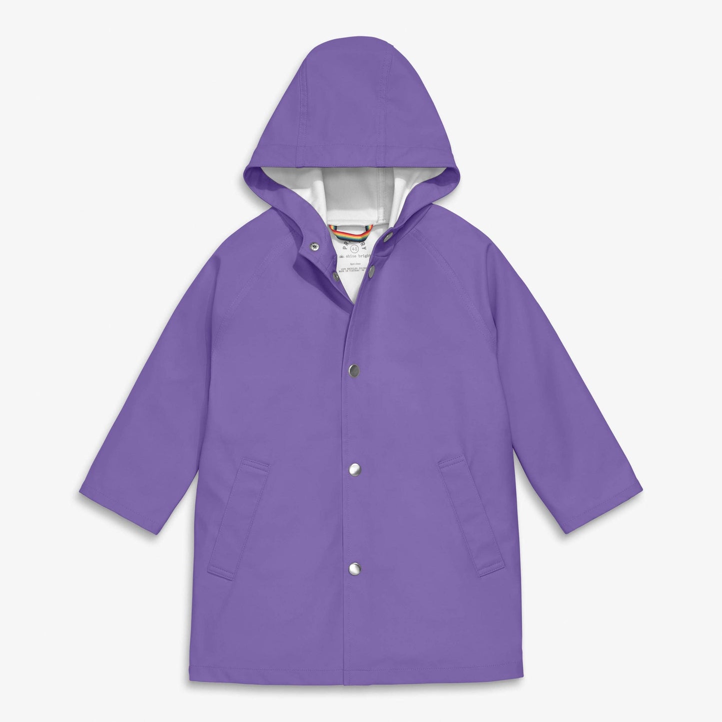 "Puddle Approved" 🌧️ Kids Raincoat — Bright Solid Rain Jacket