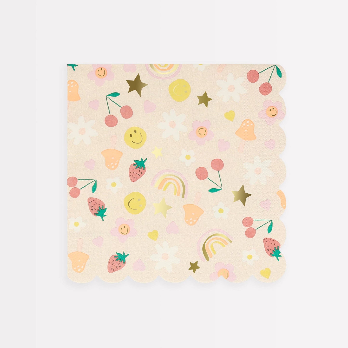 "Smiley Sips" 🥂 Happy Icons Large Party Napkins by Meri Meri