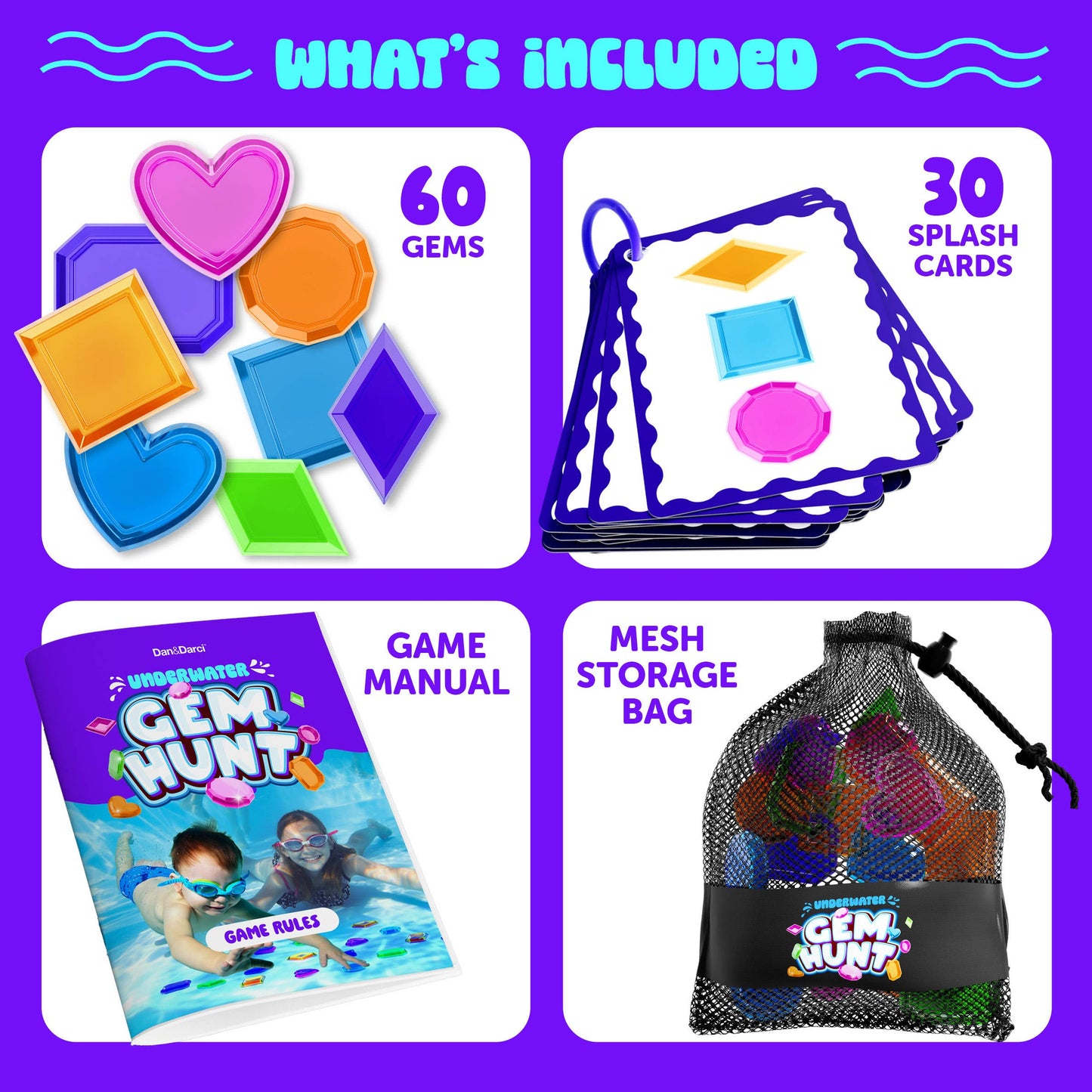 "Deep Dive" 💎 Underwater Gem Hunt Pool Diving Game by Dan&Darci