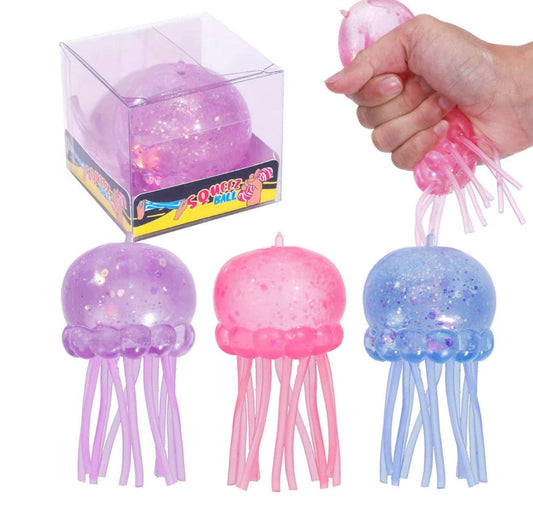 “No Stings Attached” 🪼 Glitter Jellyfish Squishy Toy by Hart and Hollow