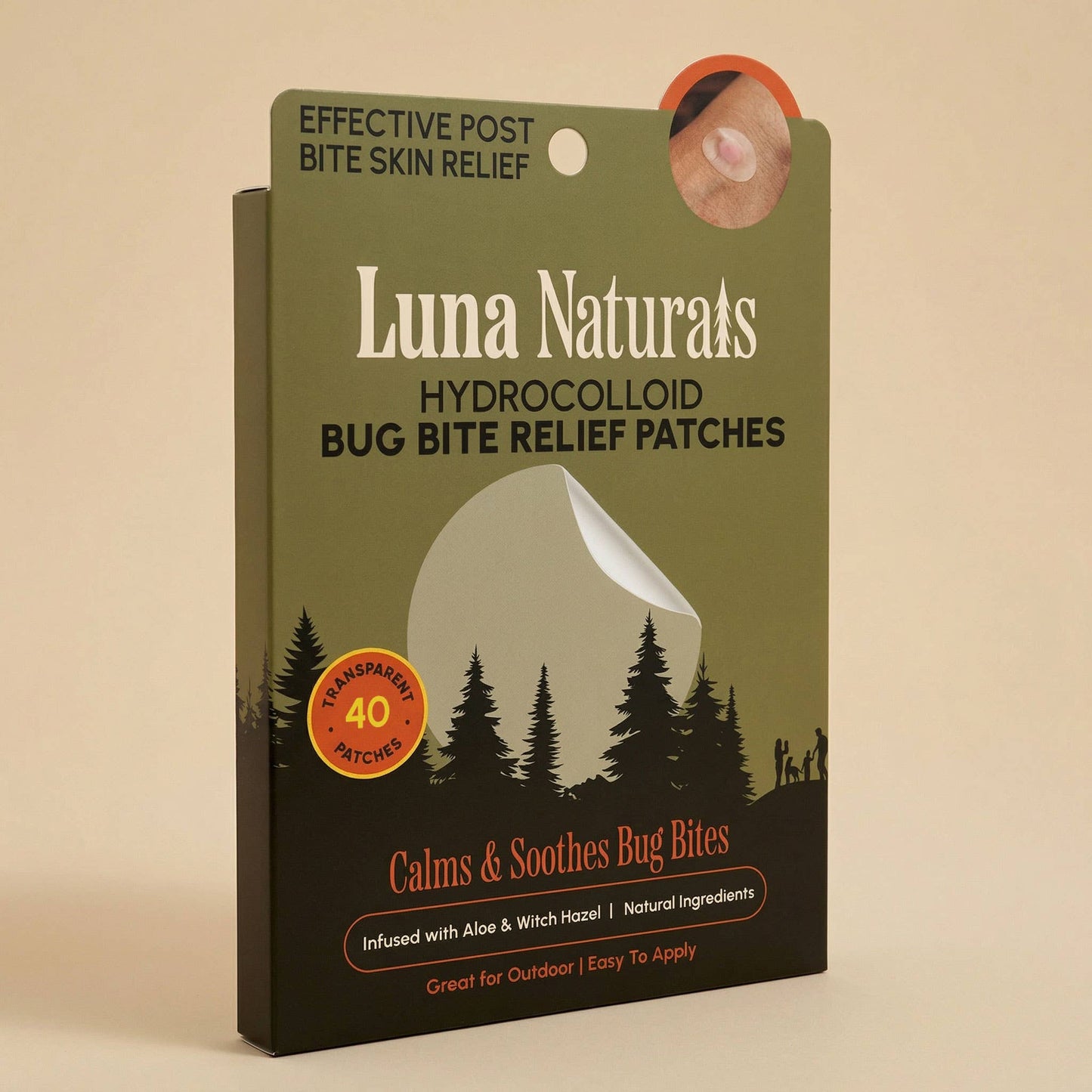 "Patch It Forget It" 🦟 Hydrocolloid Bug Bite Patches (40ct) by Luna Naturals