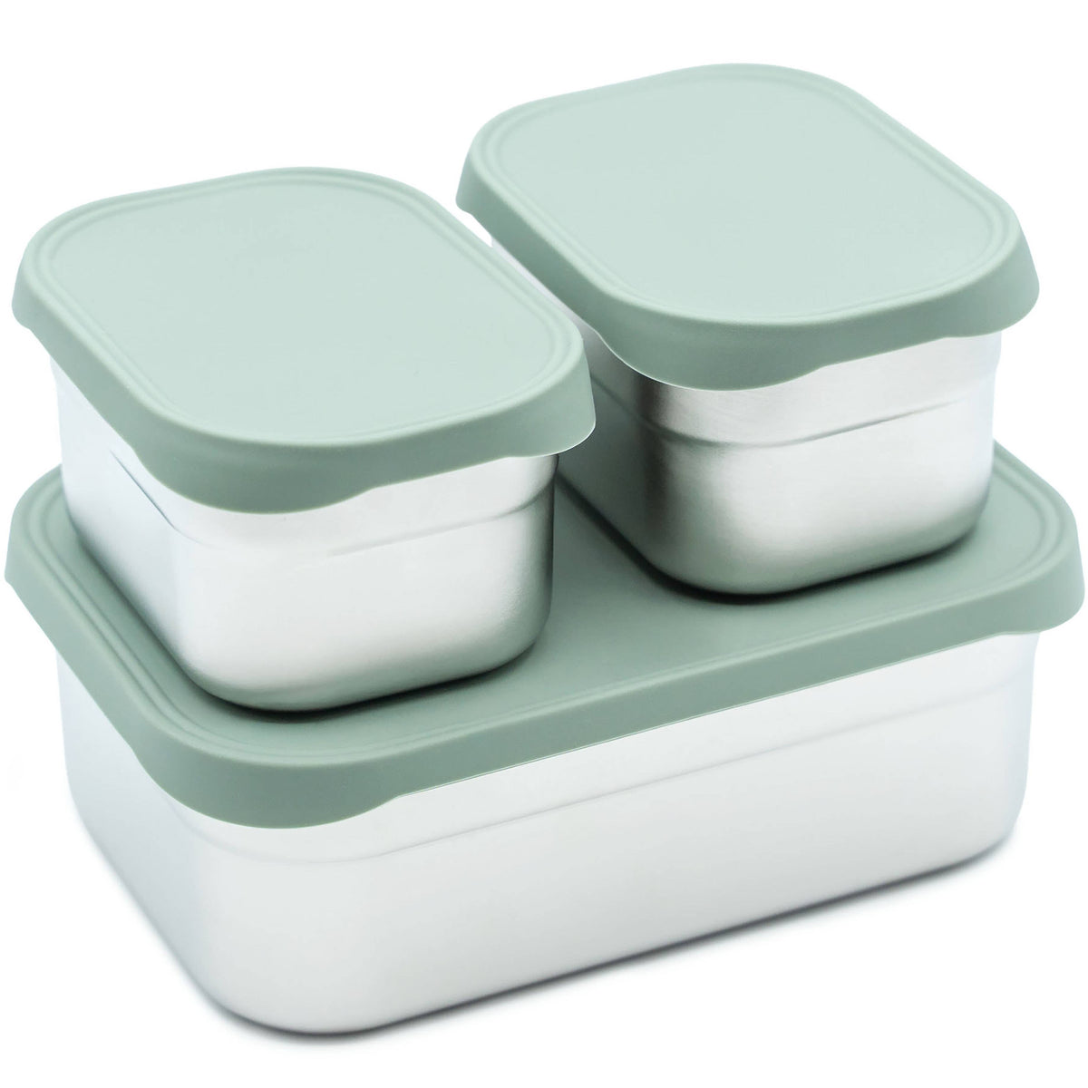 "Packed with Purpose" 🍱 Stainless Steel Bento Box Lunch Set with Silicone Lids by WeeSprout