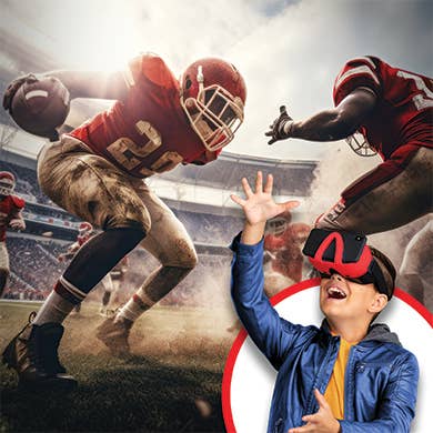 128-page DK sports book with immersive VR games