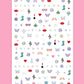 Music-inspired nail stickers for party nails