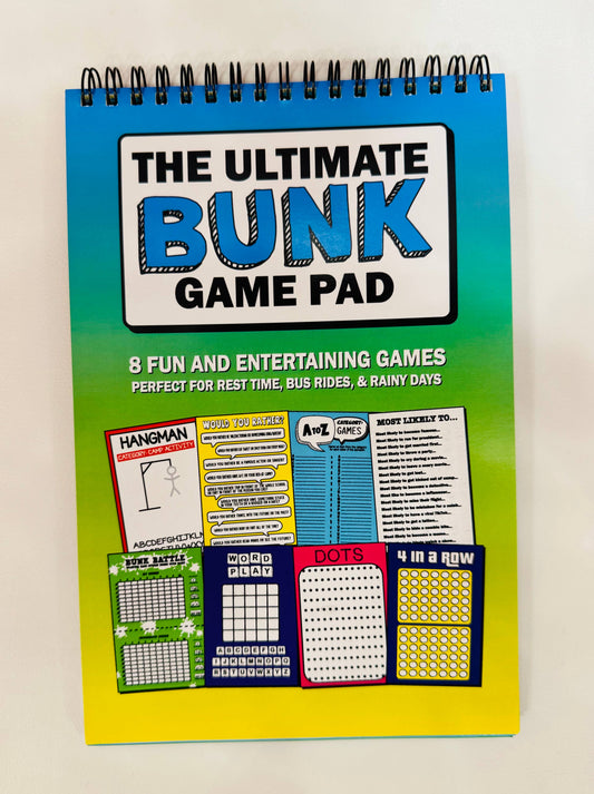 Camp Games Galore activity book with 60 spiral-bound pages of screen-free fun for campers