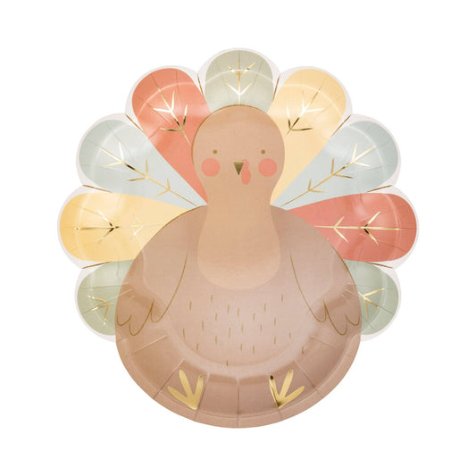 Serve up some Thanksgiving fun with our Turkey Shaped Plates! Perfect for the kids' table, these 9" plates add a playful touch to your holiday feast.