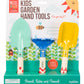 Beetle & Bee Garden 3-piece kids' gardening tool set with shovel, rake, and trowel, perfect for ages 5+.