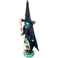 Hand-painted Halloween witch nutcracker decoration