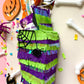 Halloween Witch Leg Mini Piñata, Ideal for Halloween Decorations and Party Favors, Measures 7 inches Tall, 3 inches Long, and 1.5 inches Wide, Features Trap Door for Treats.