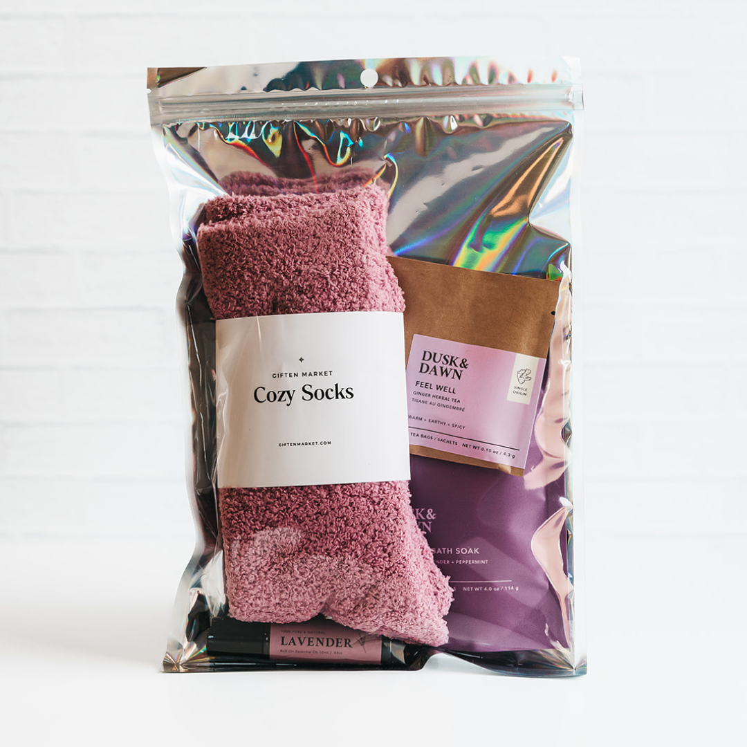 “Self Love” ❤️ Mothers Day Gift Box - Lavender Luxuries Gift Pouch - Self-Care Assortment for Her