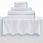 "Little Luxuries" 🤍 Scallop Pink-Piping Washcloth Set (10-Piece) by Lotus Linen