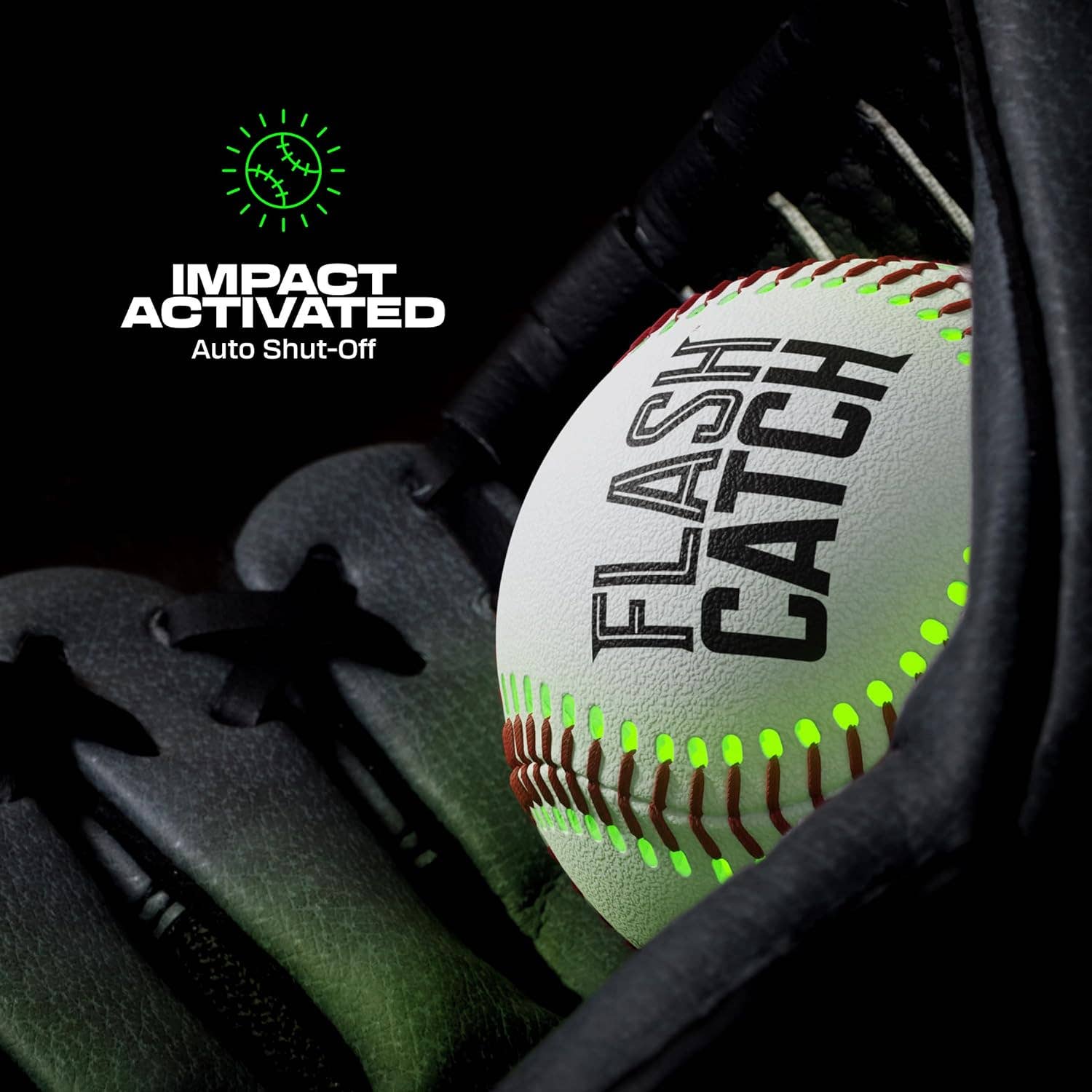 Official size light-up baseball made of genuine leather