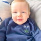 Toddler monogram sweatshirt 2T-10, personalized motif pullover, soft cotton-polyester blend
