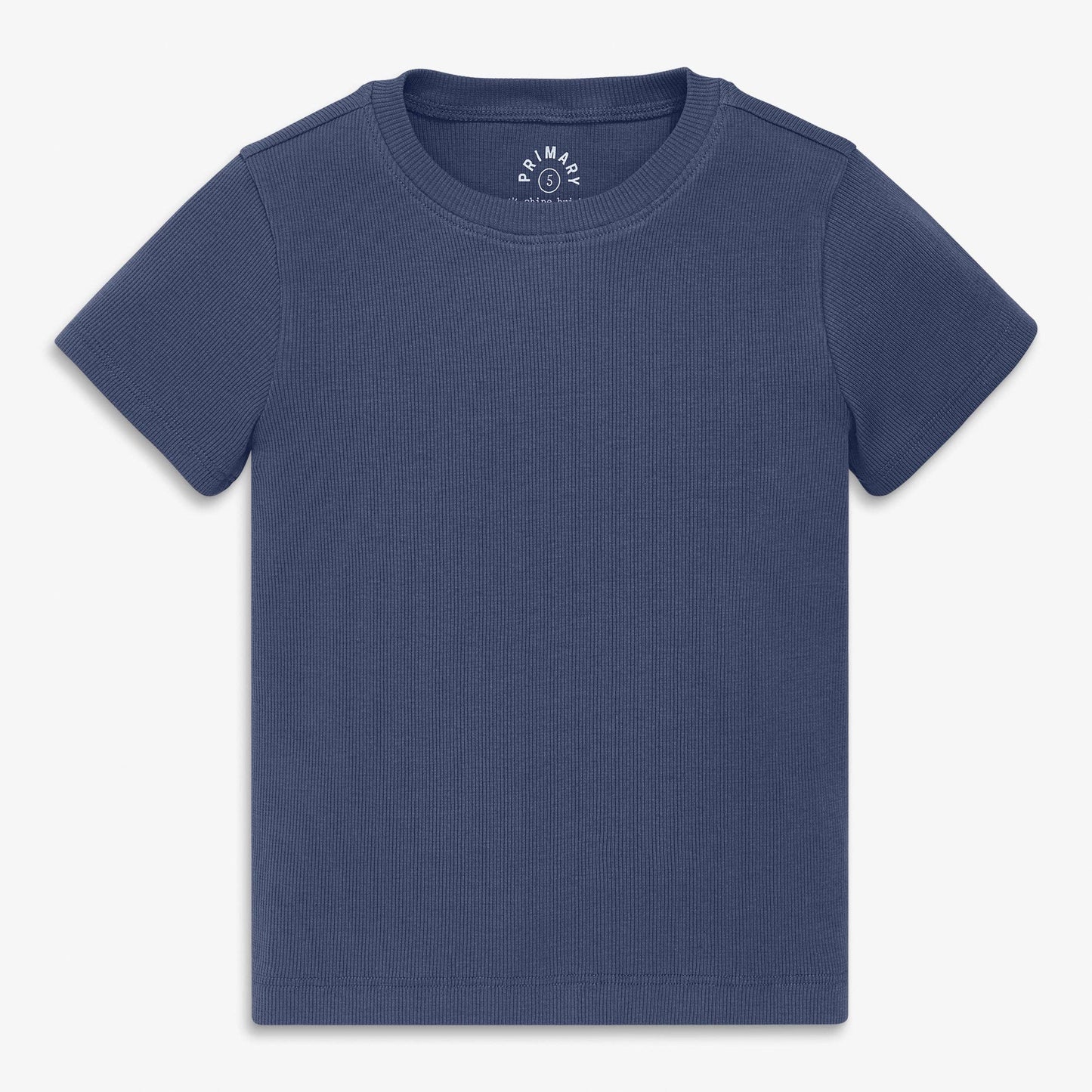 "The Rib Tee" 🤍 Kids Ribbed Everyday Tee — Soft Solid Basics