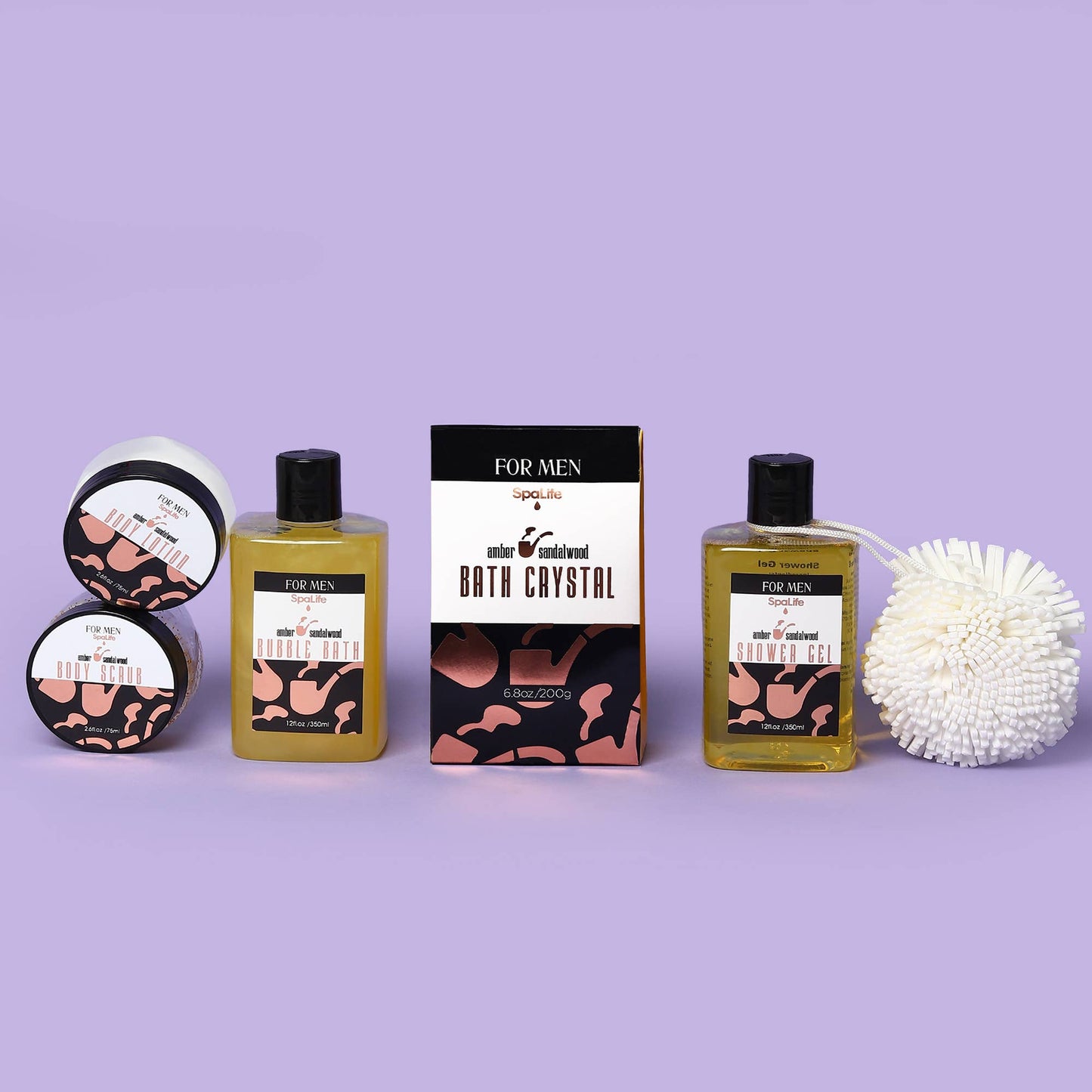 Men’s bath and body spa set with shower gel & lotion