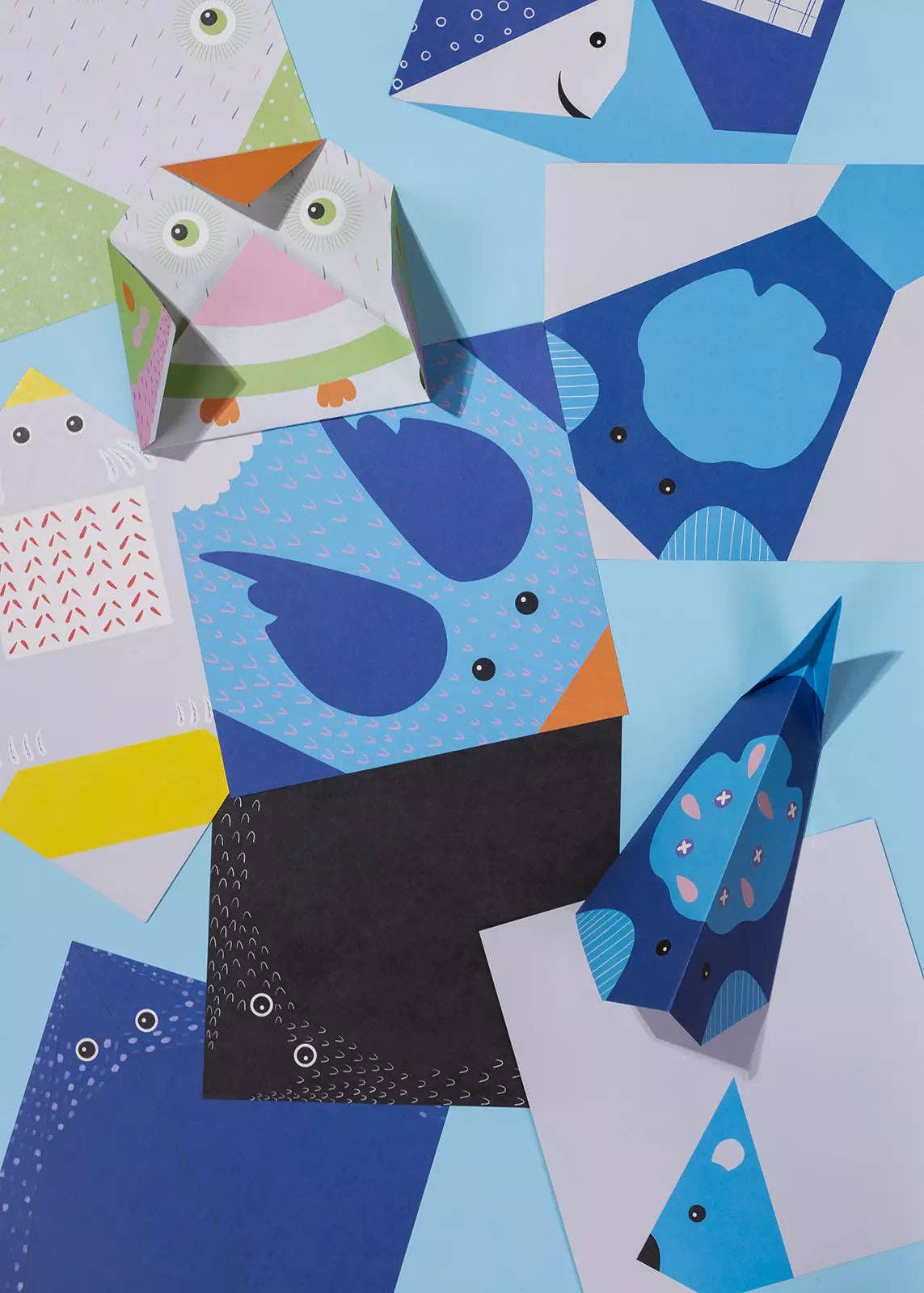 DIY paper animal folding set