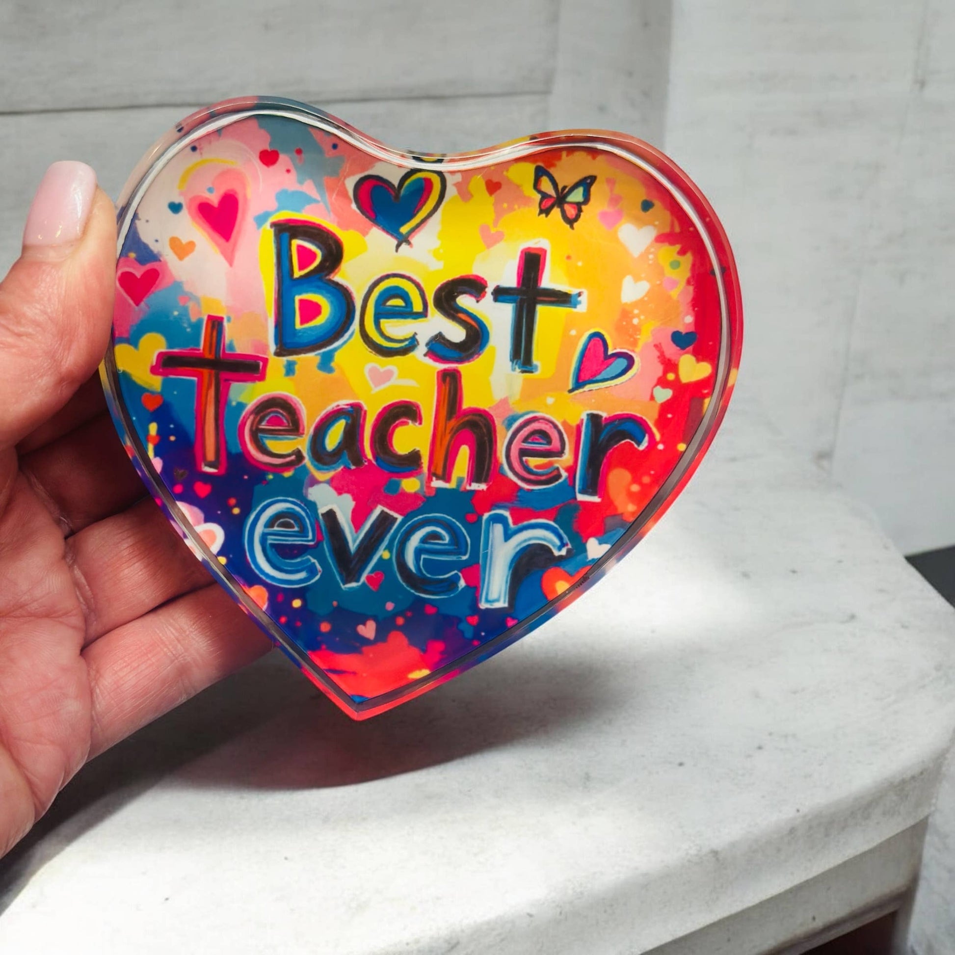 Best Teacher Ever Paperweight – Perfect Teacher Appreciation Gift 
