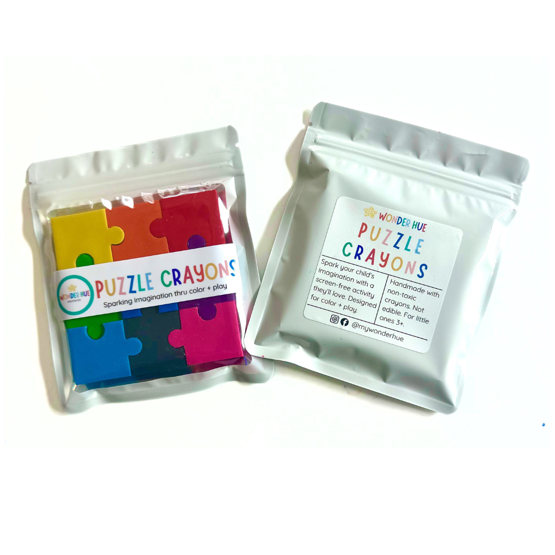 "Piece Out" 🧩 Puzzle-Shaped Crayons by Wonder Hue Crayon Co.