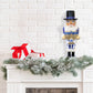 Blue and white nutcracker with Star of David details