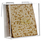 Lucite Matzah Box - White Back: Gold