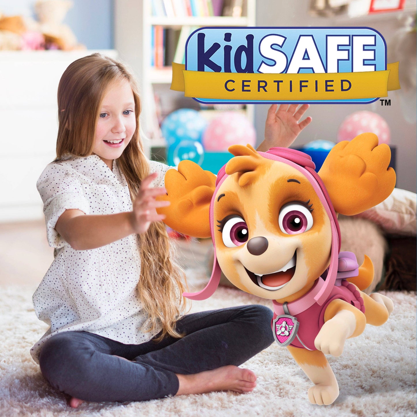 Magnetic cube puzzle featuring Chase and Skye