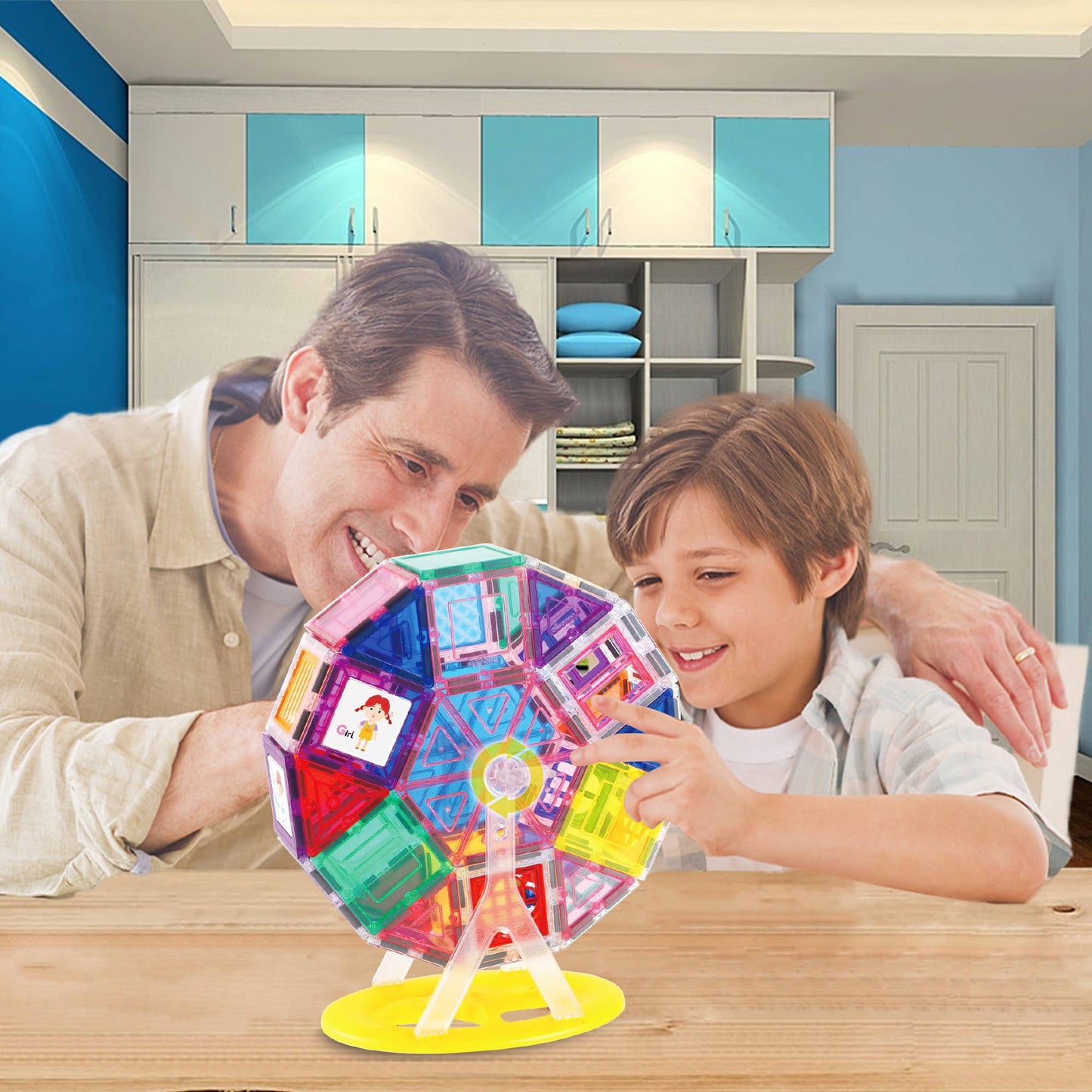 360° rotating Ferris Wheel construction kit for kids