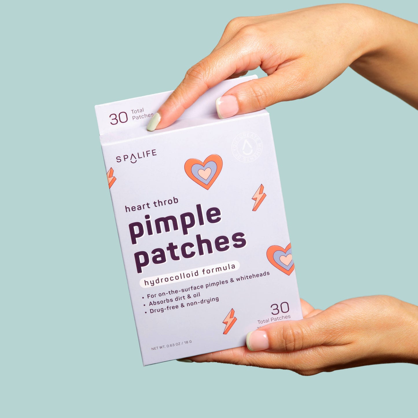 Hydrocolloid blemish patches heart design