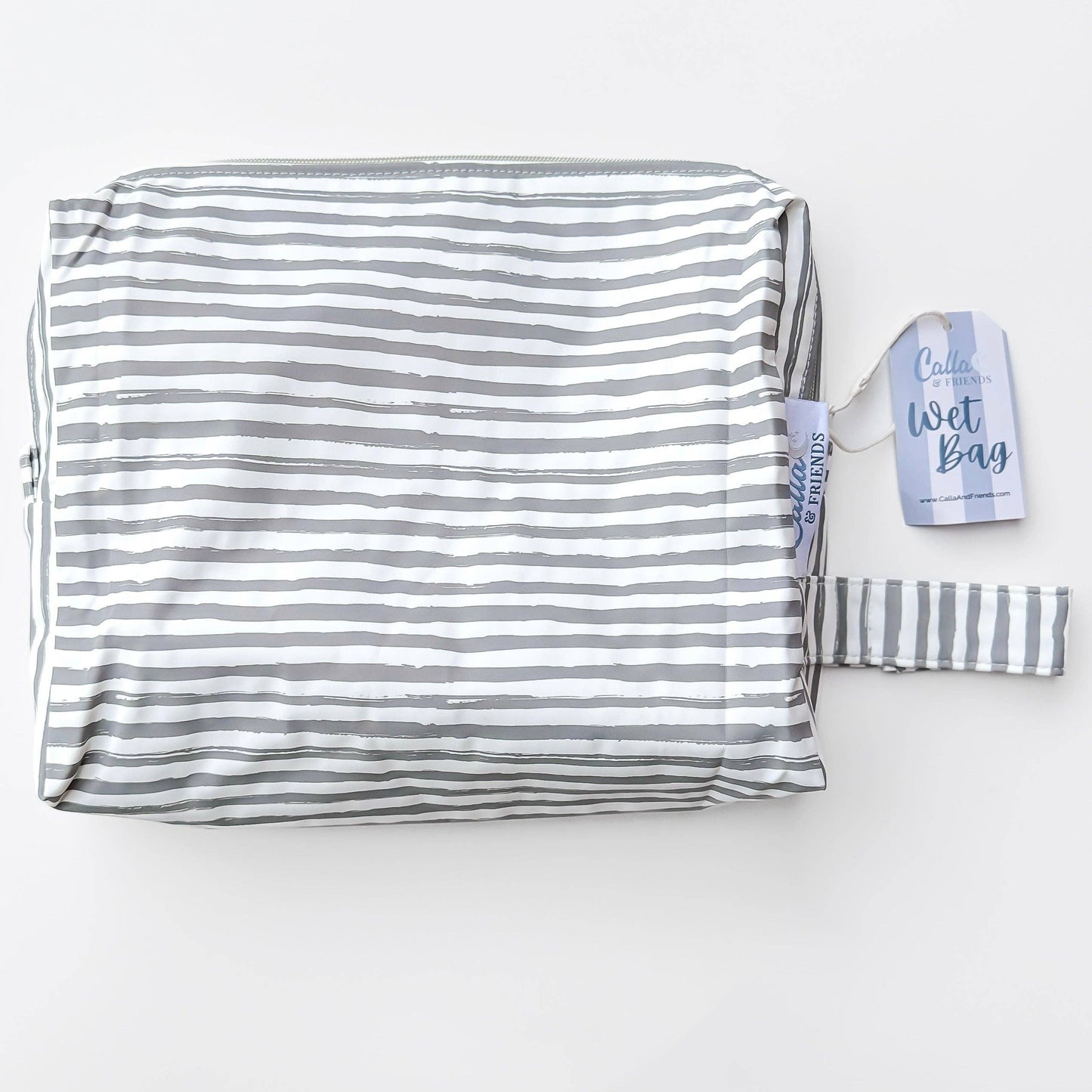 "Everything Wet" 💦 Brush Stripes Blue Wet Bag by Calla & Friends