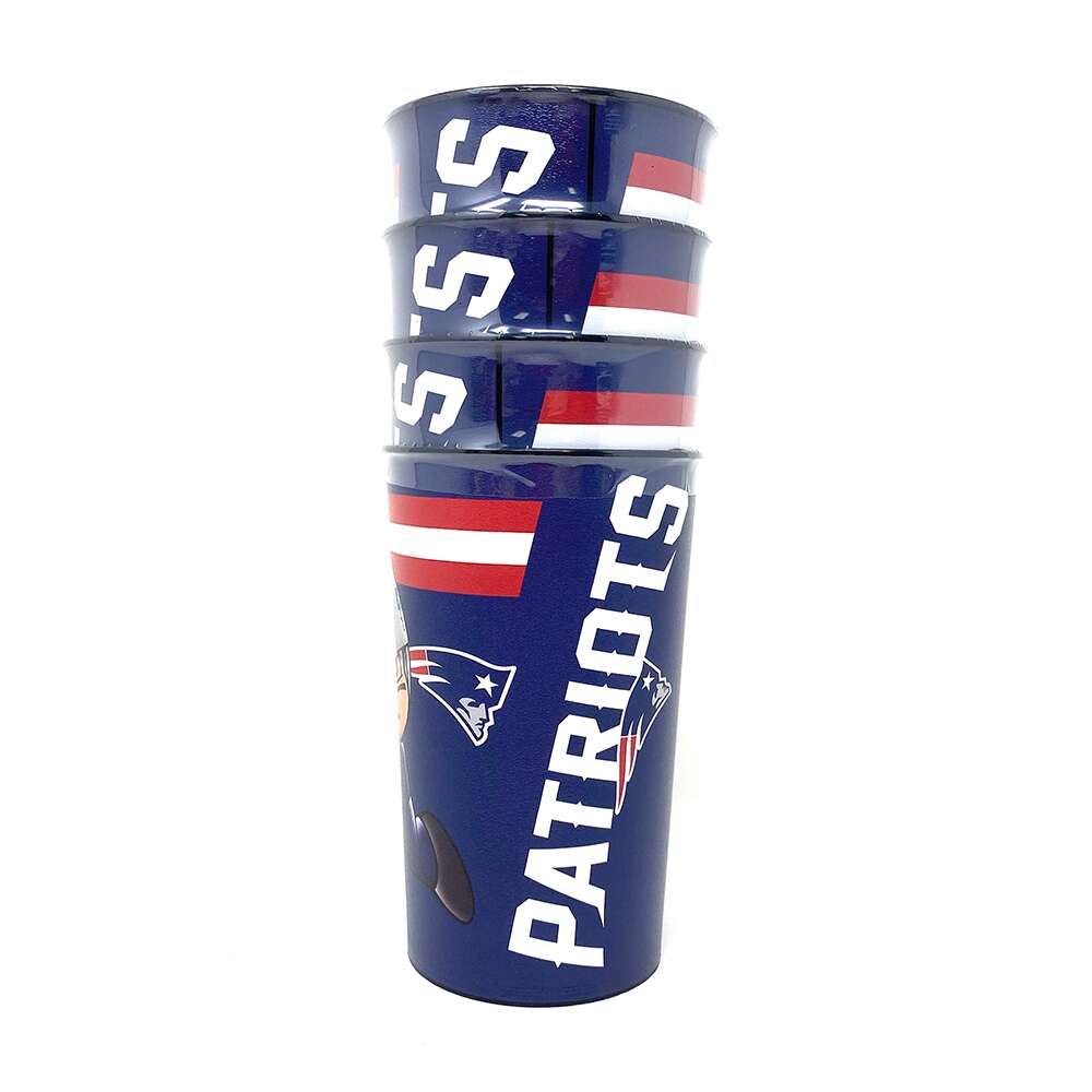 “Sip Sip Hooray!” 🏆 Team Spirit Cups (New England Patriots Party Cup 4-Pack)